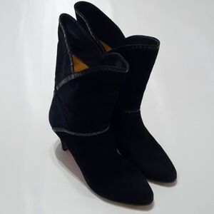 Maserati Suede Black Snake Trim Detail Ankle boots